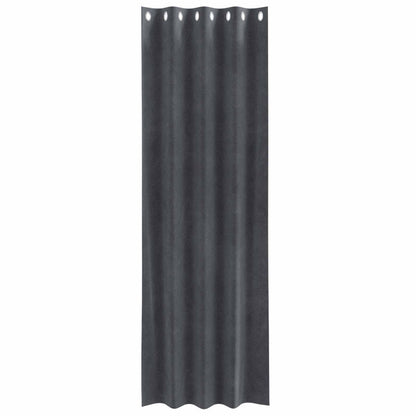 Blackout Curtains 2 pcs Light Grey 140 x 225 cm Velvet