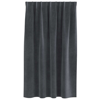 Blackout Curtains 2 pcs Light Grey 140 x 140 cm Velvet