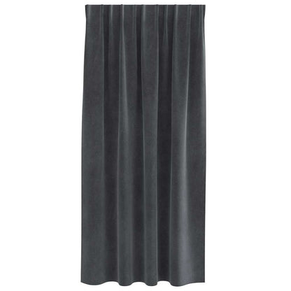 Blackout Curtains 2 pcs Light Grey 140 x 175 cm Velvet