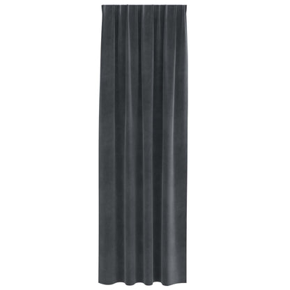 Blackout Curtains 2 pcs Light Grey 140 x 225 cm Velvet