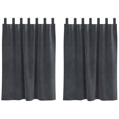 Blackout Curtains 2 pcs Light Grey 140 x 140 cm Velvet