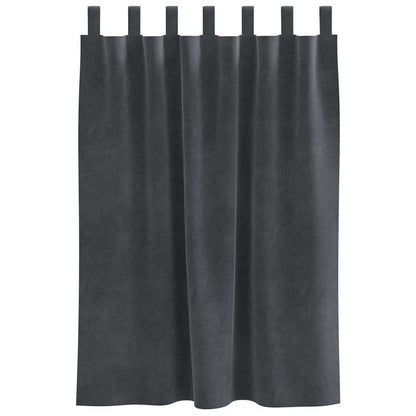 Blackout Curtains 2 pcs Light Grey 140 x 140 cm Velvet