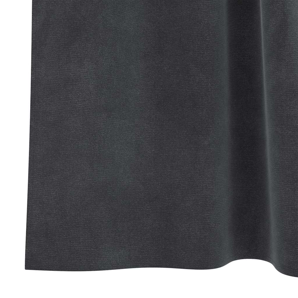 Blackout Curtains 2 pcs Light Grey 140 x 225 cm Velvet