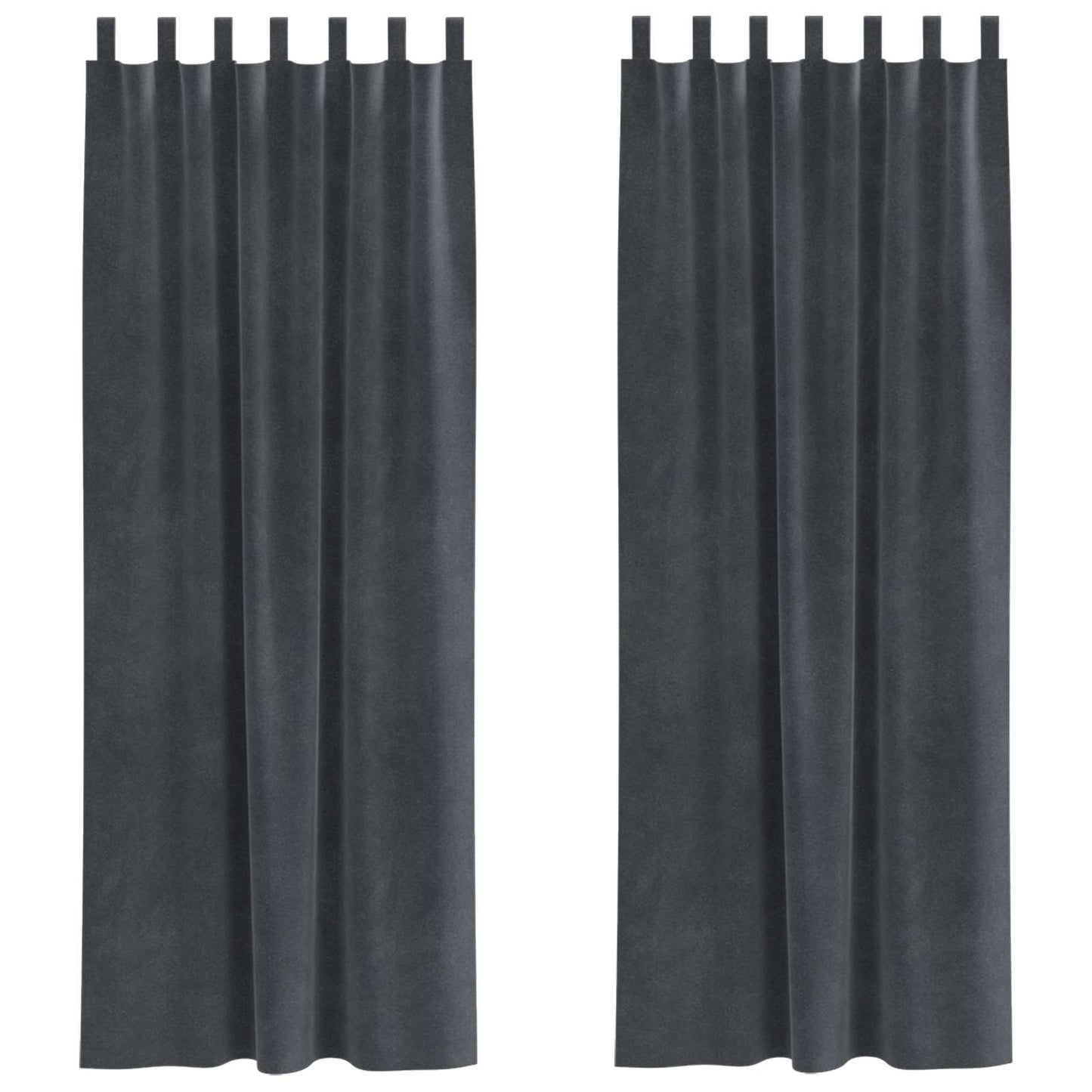 Blackout Curtains 2 pcs Light Grey 140 x 245 cm Velvet