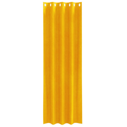Blackout Curtains 2 pcs Mustard Yellow 140 x 245 cm Velvet