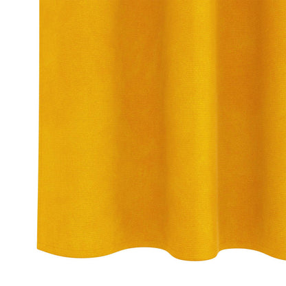 Blackout Curtains 2 pcs Mustard Yellow 140 x 140 cm Velvet