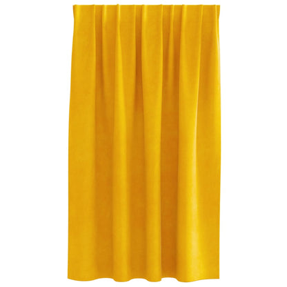 Blackout Curtains 2 pcs Mustard Yellow 140 x 140 cm Velvet