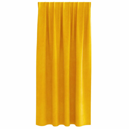 Blackout Curtains 2 pcs Mustard Yellow 140 x 175 cm Velvet