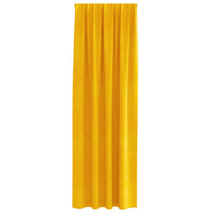 Blackout Curtains 2 pcs Mustard Yellow 140 x 225 cm Velvet
