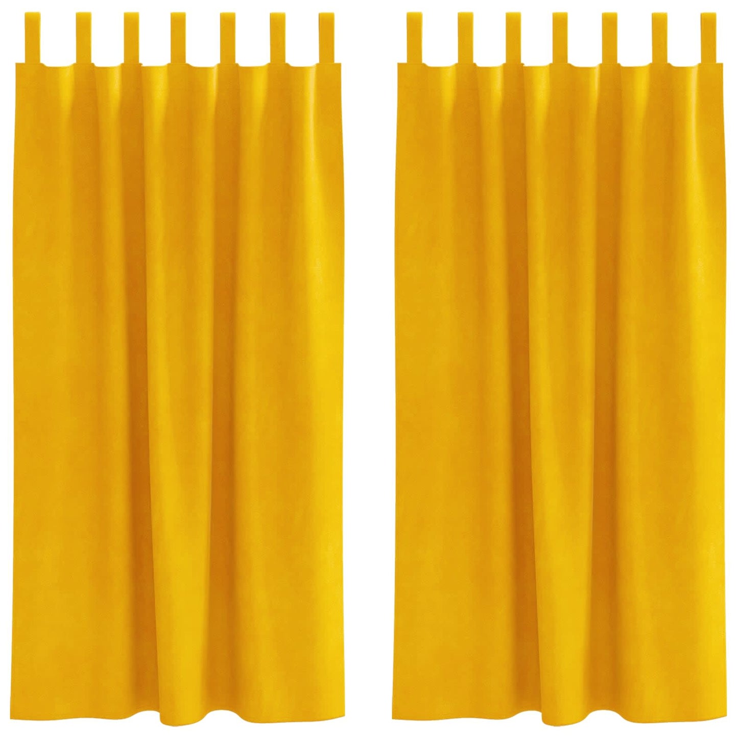 Blackout Curtains 2 pcs Mustard Yellow 140 x 175 cm Velvet