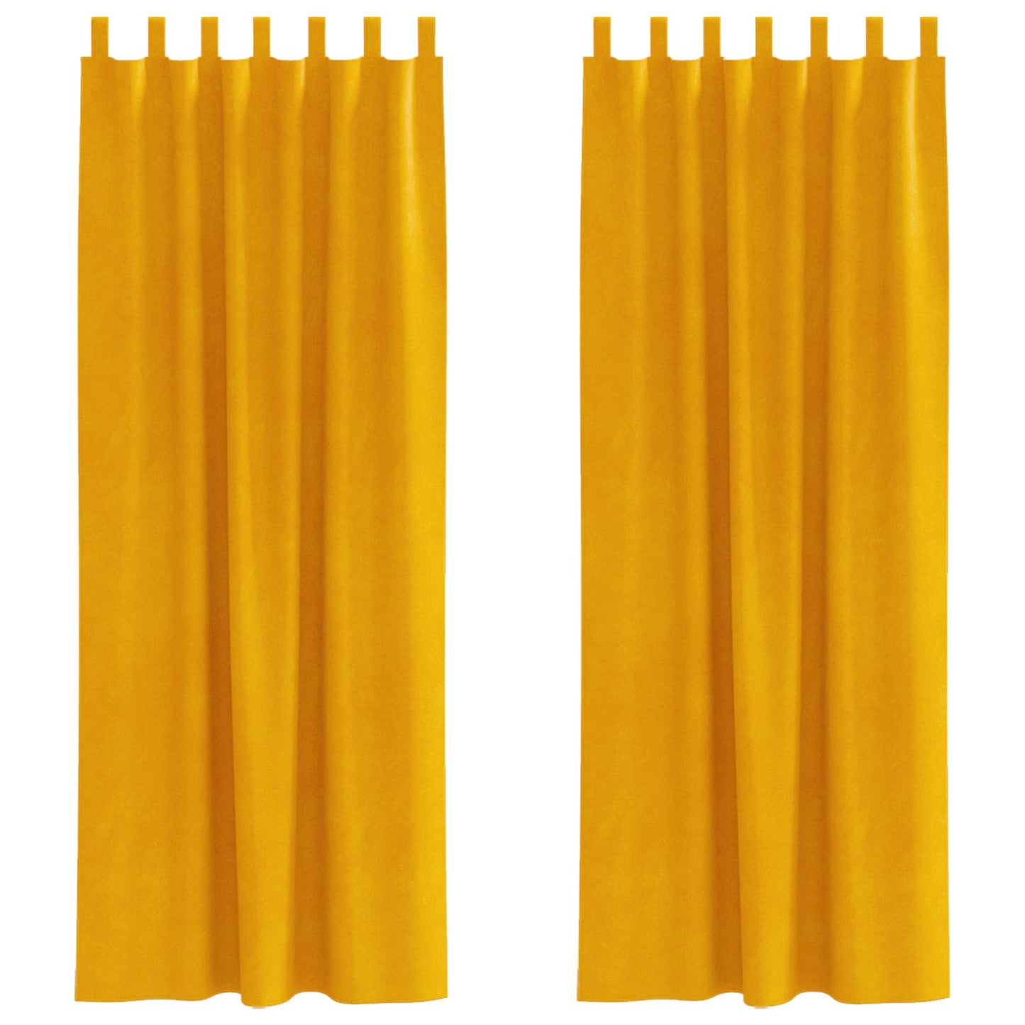 Blackout Curtains 2 pcs Mustard Yellow 140 x 245 cm Velvet