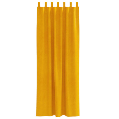 Blackout Curtains 2 pcs Mustard Yellow 140 x 245 cm Velvet