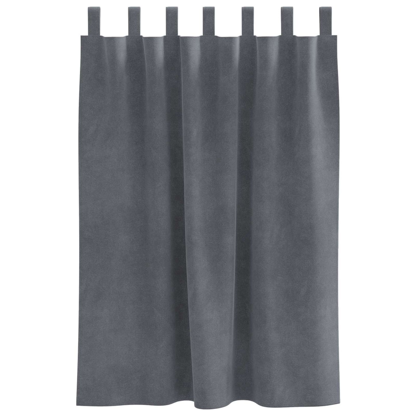 Blackout Curtains 2 pcs Light Grey 140 x 140 cm Velvet