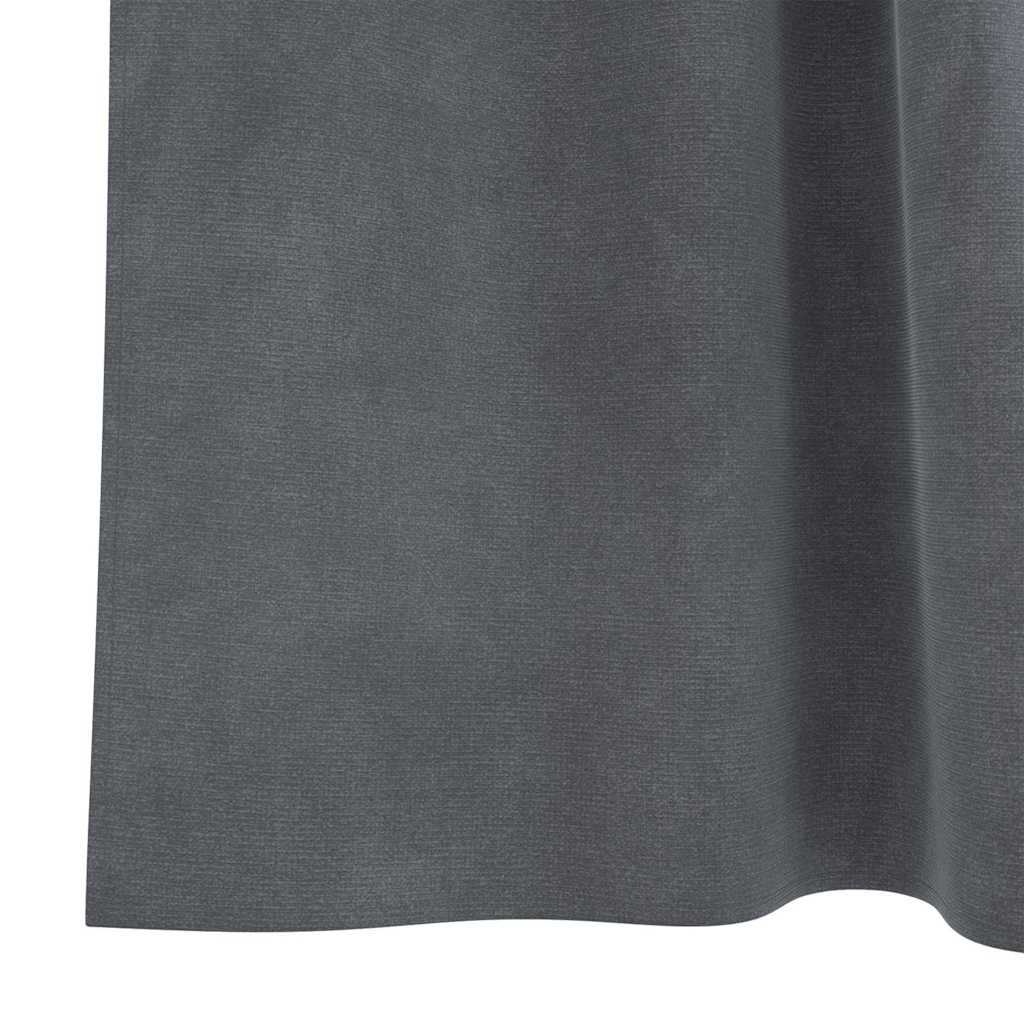 Blackout Curtains 2 pcs Light Grey 140 x 245 cm Velvet