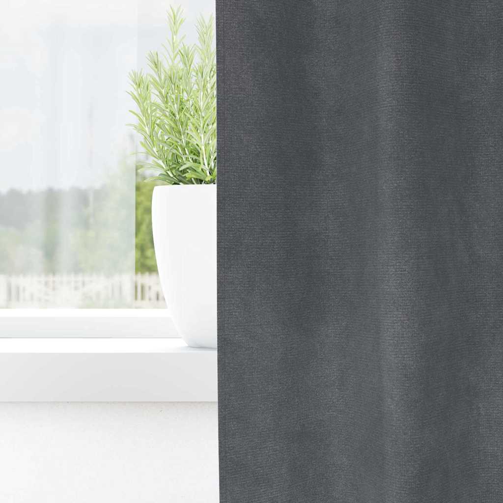 Blackout Curtains 2 pcs Light Grey 140 x 245 cm Velvet