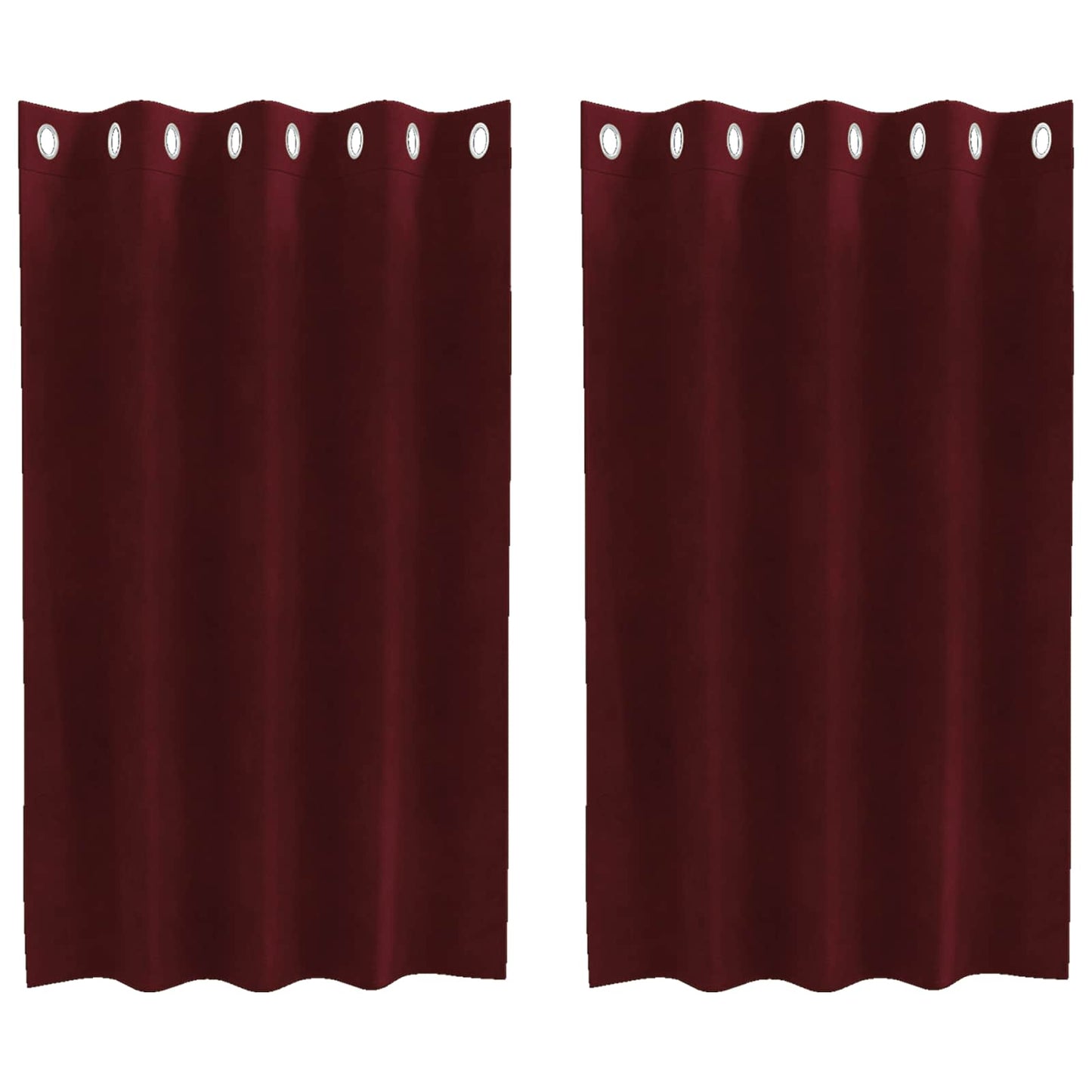 Blackout Curtains 2 pcs Wine Red 140 x 140 cm Velvet