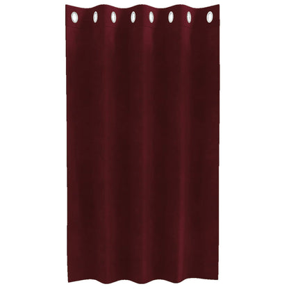 Blackout Curtains 2 pcs Wine Red 140 x 140 cm Velvet