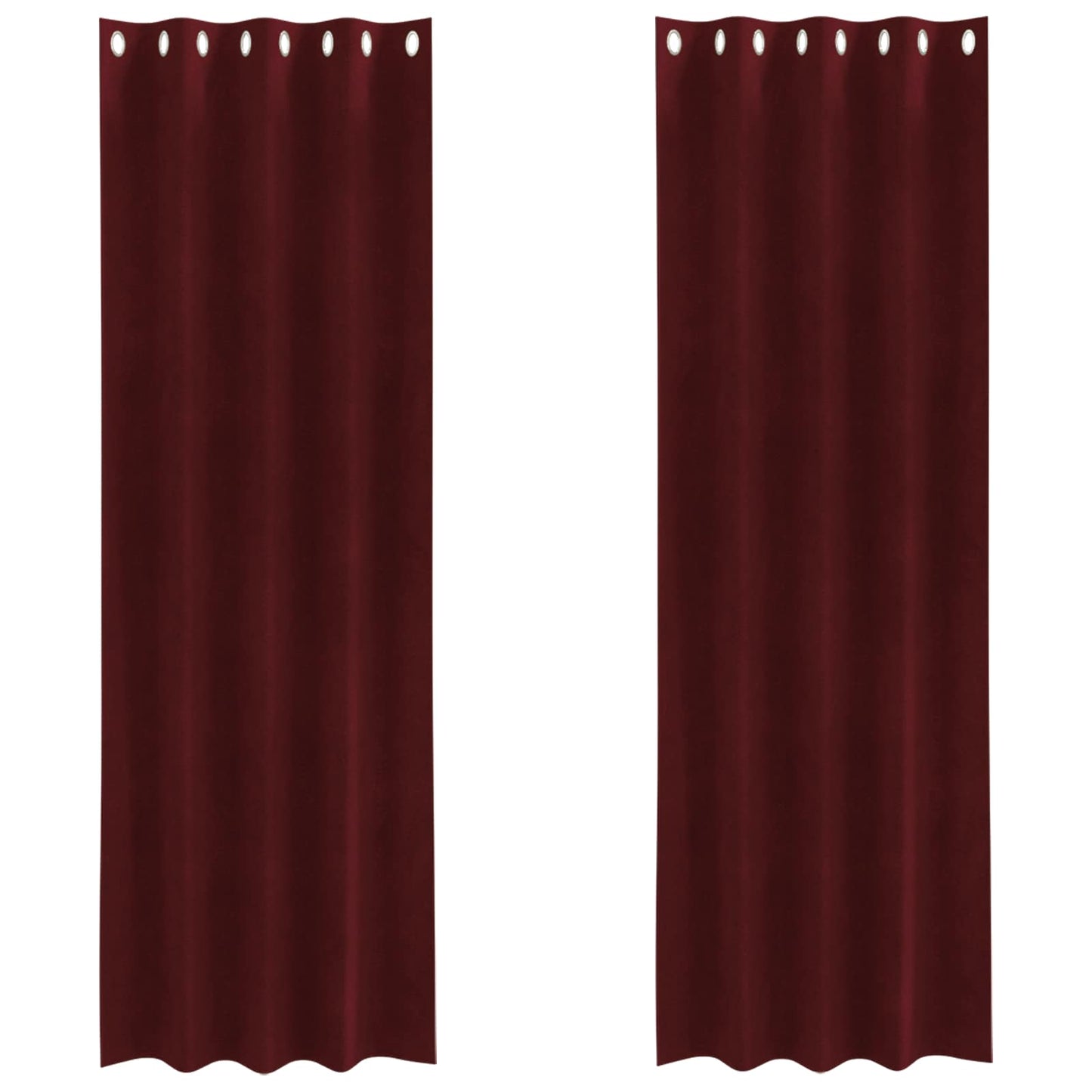 Blackout Curtains 2 pcs Wine Red 140 x 260 cm Velvet