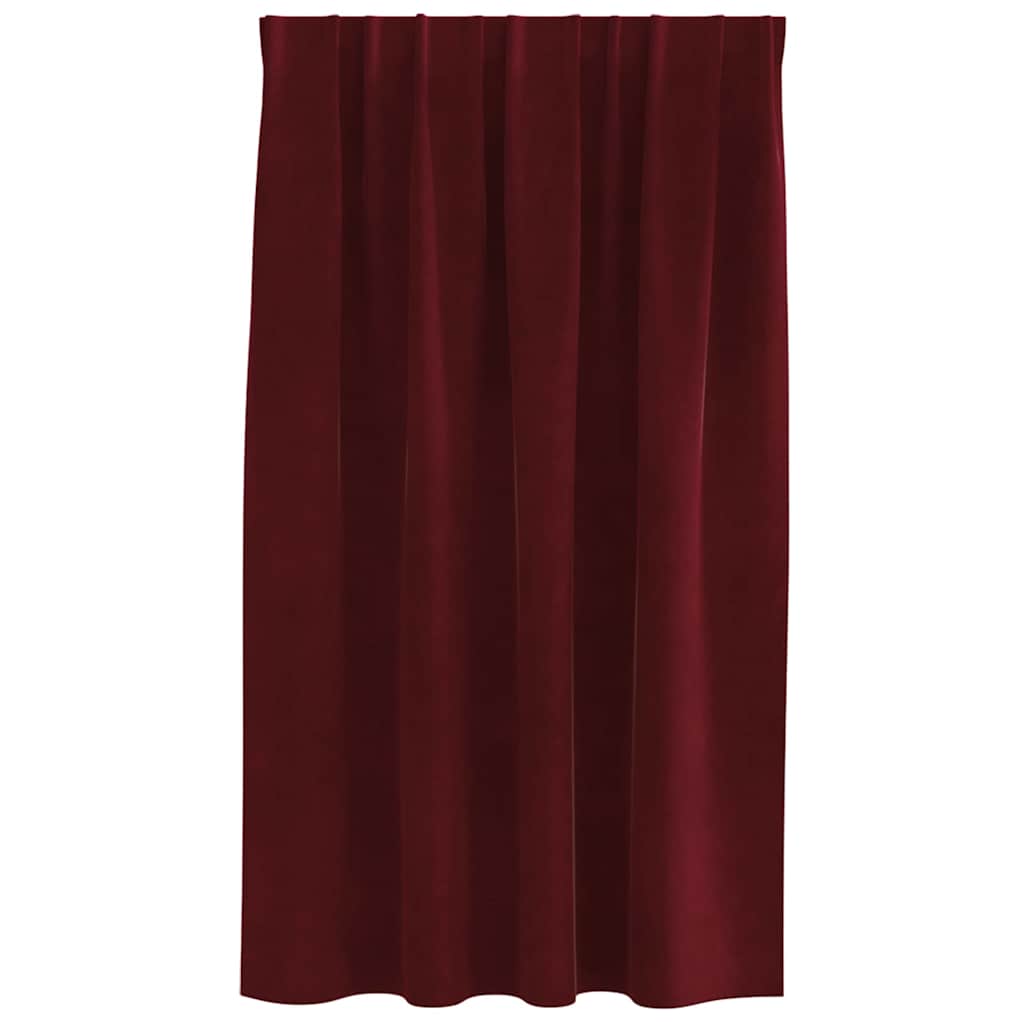 Blackout Curtains 2 pcs Wine Red 140 x 140 cm Velvet