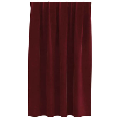 Blackout Curtains 2 pcs Wine Red 140 x 140 cm Velvet