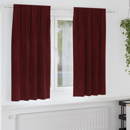 Blackout Curtains 2 pcs Wine Red 140 x 175 cm Velvet