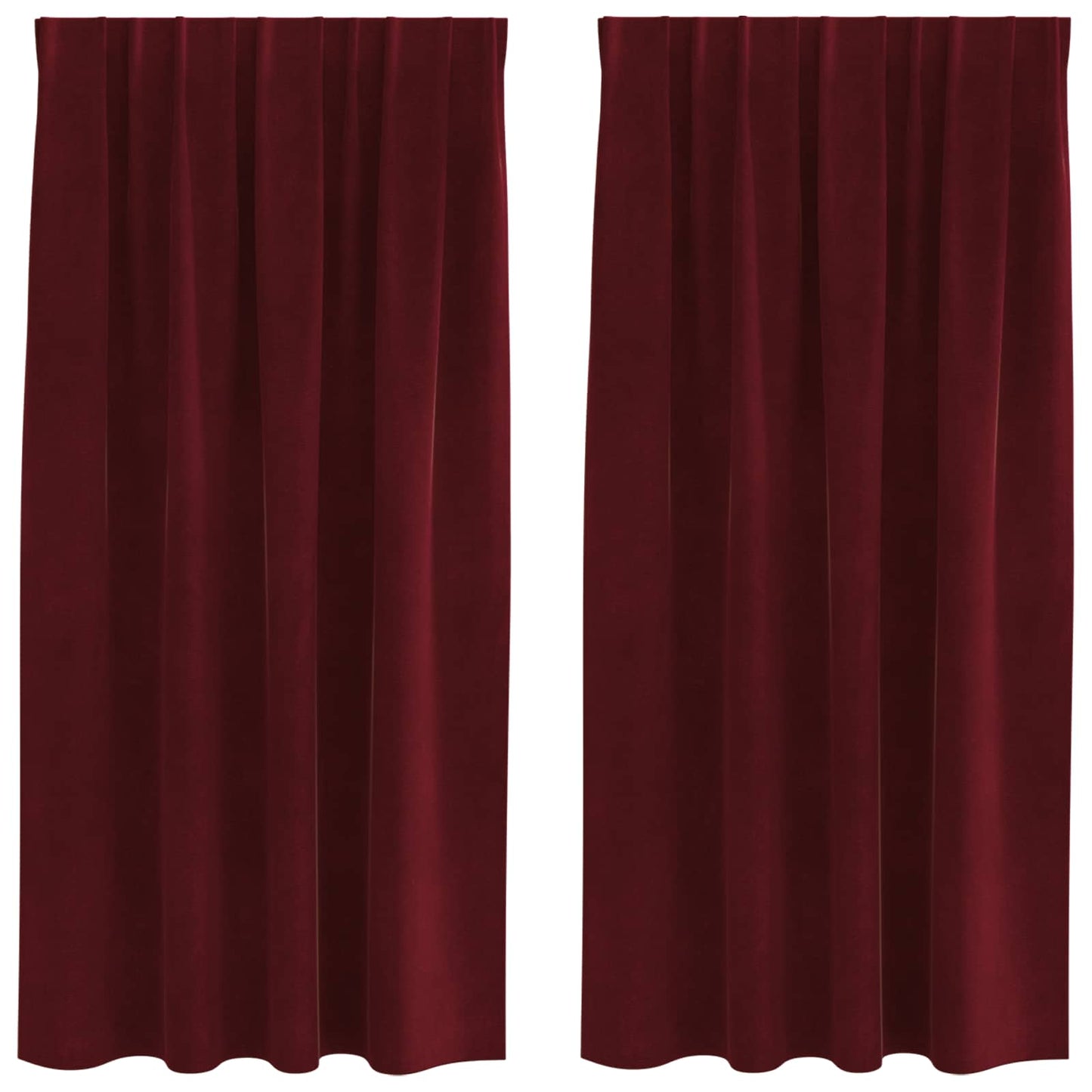 Blackout Curtains 2 pcs Wine Red 140 x 175 cm Velvet