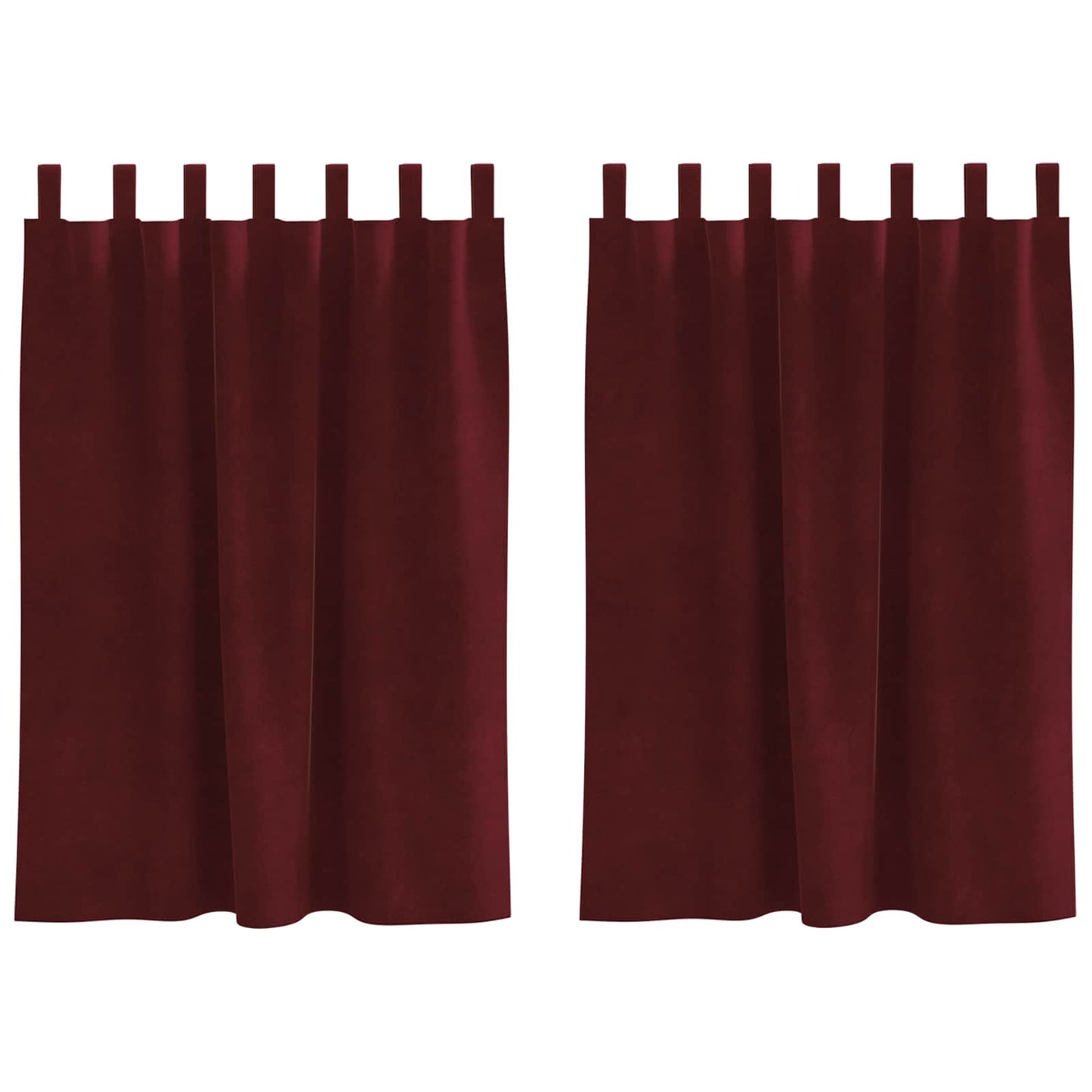 Blackout Curtains 2 pcs Wine Red 140 x 140 cm Velvet