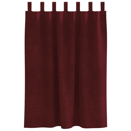 Blackout Curtains 2 pcs Wine Red 140 x 140 cm Velvet