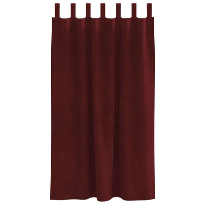 Blackout Curtains 2 pcs Wine Red 140 x 175 cm Velvet