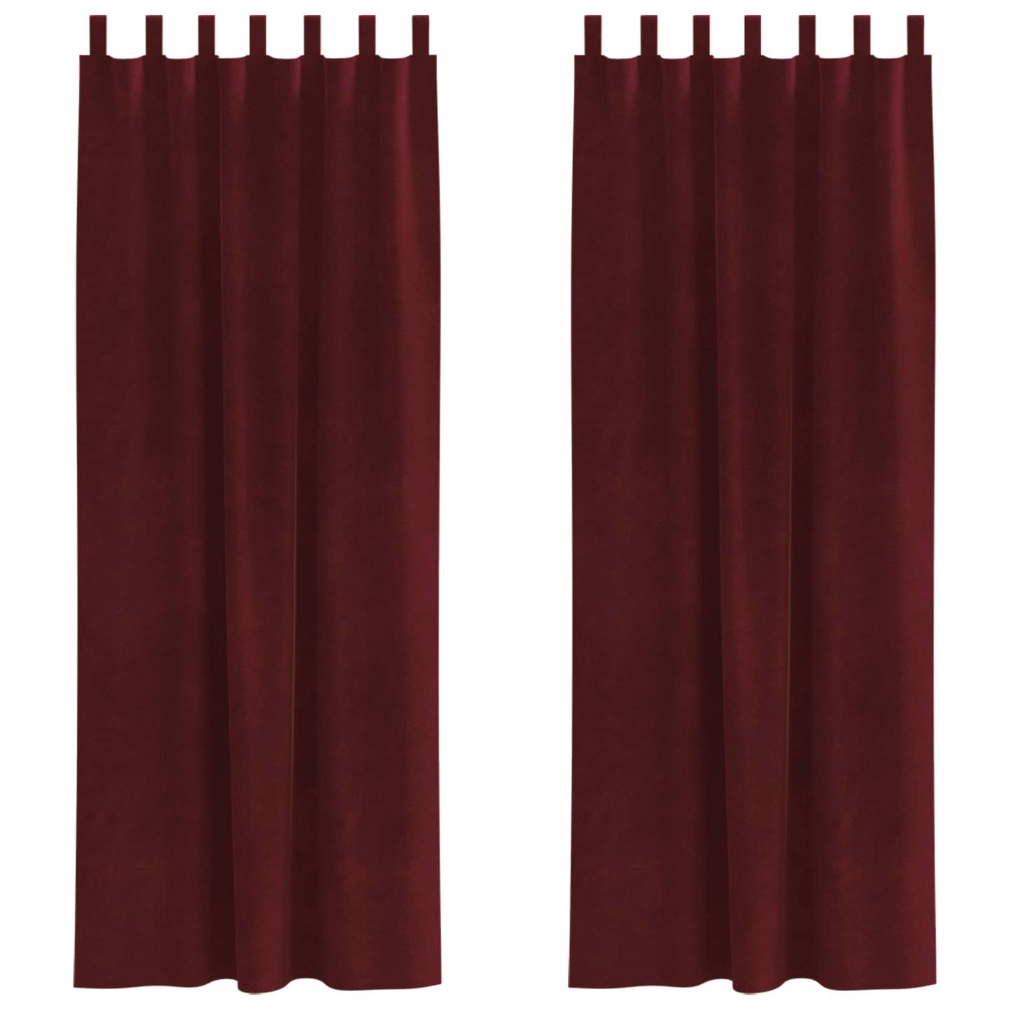Blackout Curtains 2 pcs Wine Red 140 x 225 cm Velvet