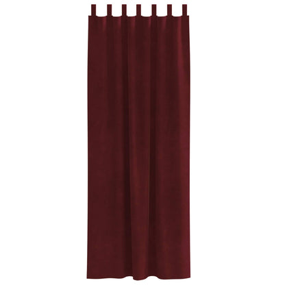 Blackout Curtains 2 pcs Wine Red 140 x 225 cm Velvet