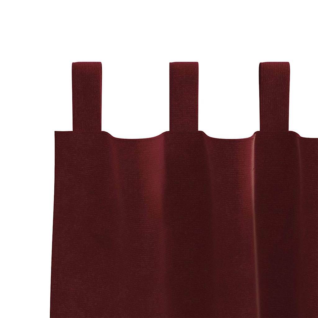 Blackout Curtains 2 pcs Wine Red 140 x 260 cm Velvet
