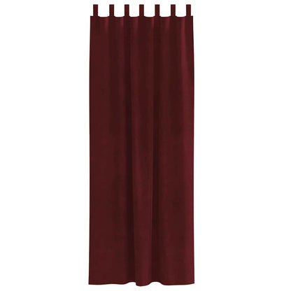 Blackout Curtains 2 pcs Wine Red 140 x 260 cm Velvet