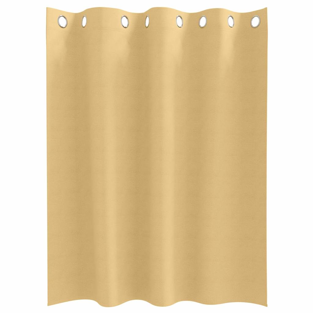 Blackout Curtains with Rings 2 pcs Beige 140 x 140 cm Polyester