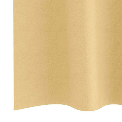 Blackout Curtains with Rings 2 pcs Beige 175 x 140 cm Polyester