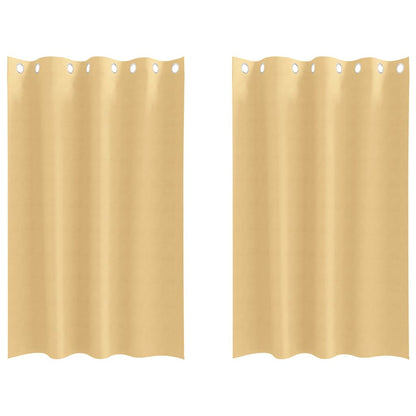 Blackout Curtains with Rings 2 pcs Beige 175 x 140 cm Polyester
