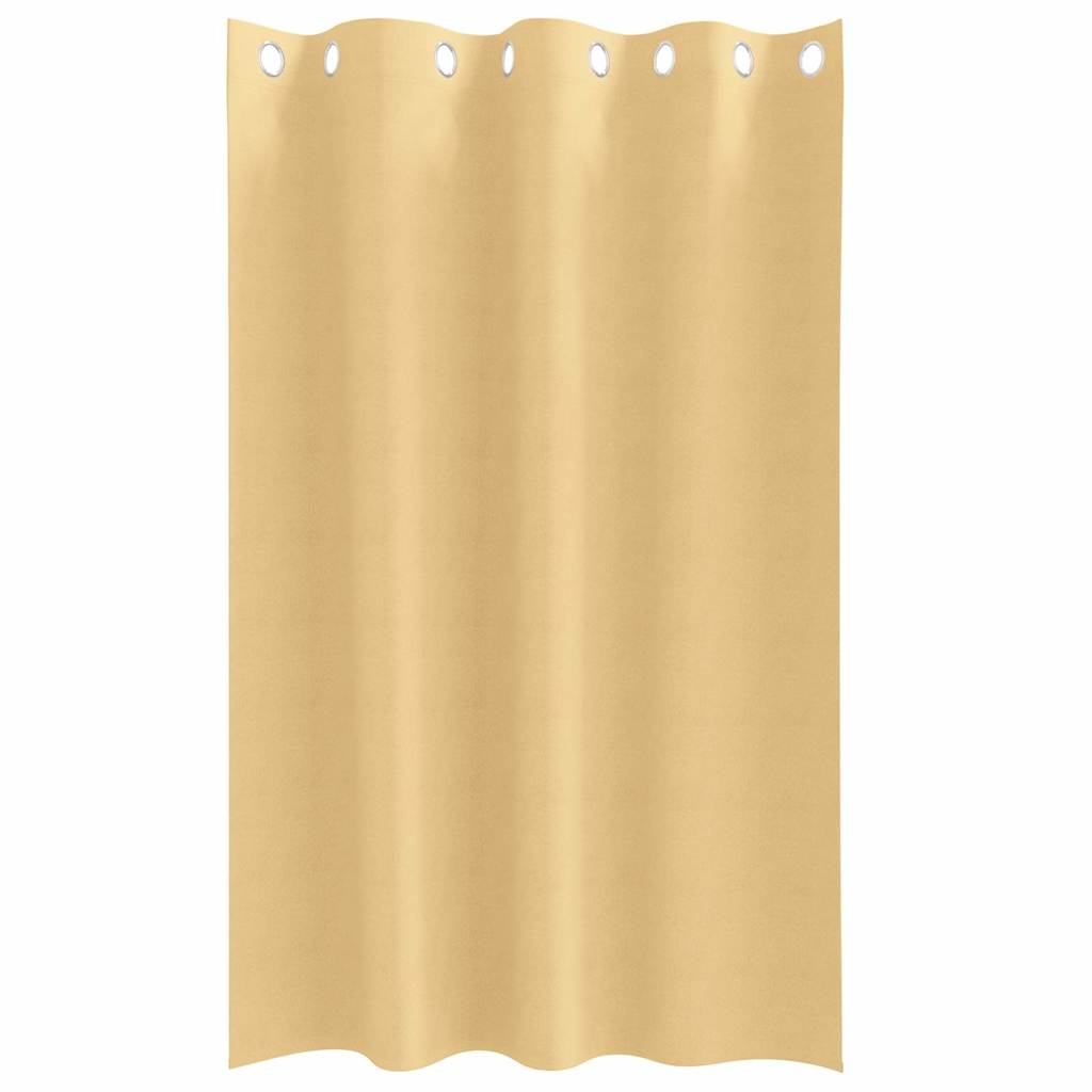 Blackout Curtains with Rings 2 pcs Beige 175 x 140 cm Polyester