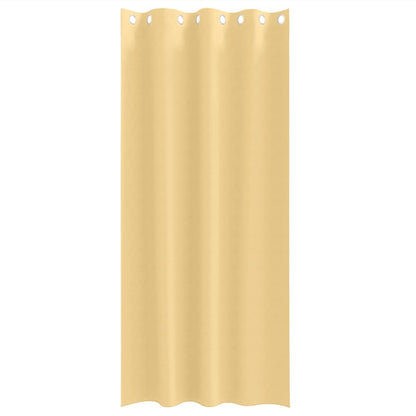 Blackout Curtains with Rings 2 pcs Beige 225 x 140 cm Polyester