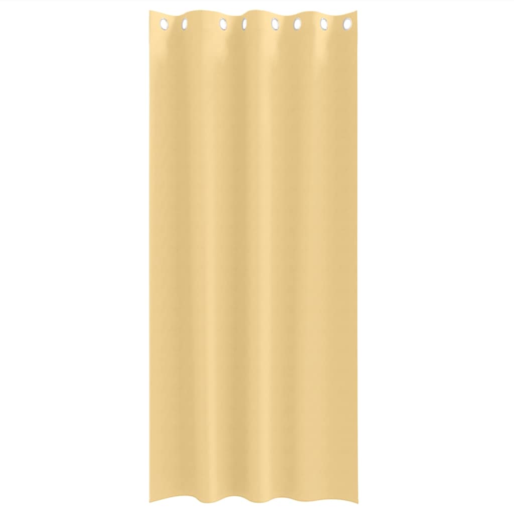 Blackout Curtains with Rings 2 pcs Beige 260 x 140 cm Polyester