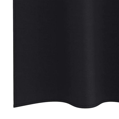Blackout Curtains with Rings 2 pcs Black 140 x 140 cm Polyester