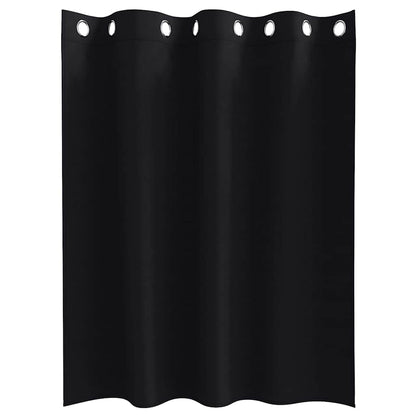 Blackout Curtains with Rings 2 pcs Black 140 x 140 cm Polyester