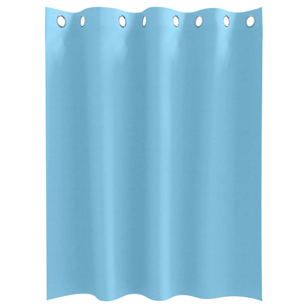 Blackout Curtains with Rings 2 pcs Light Blue 140 x 140 cm
