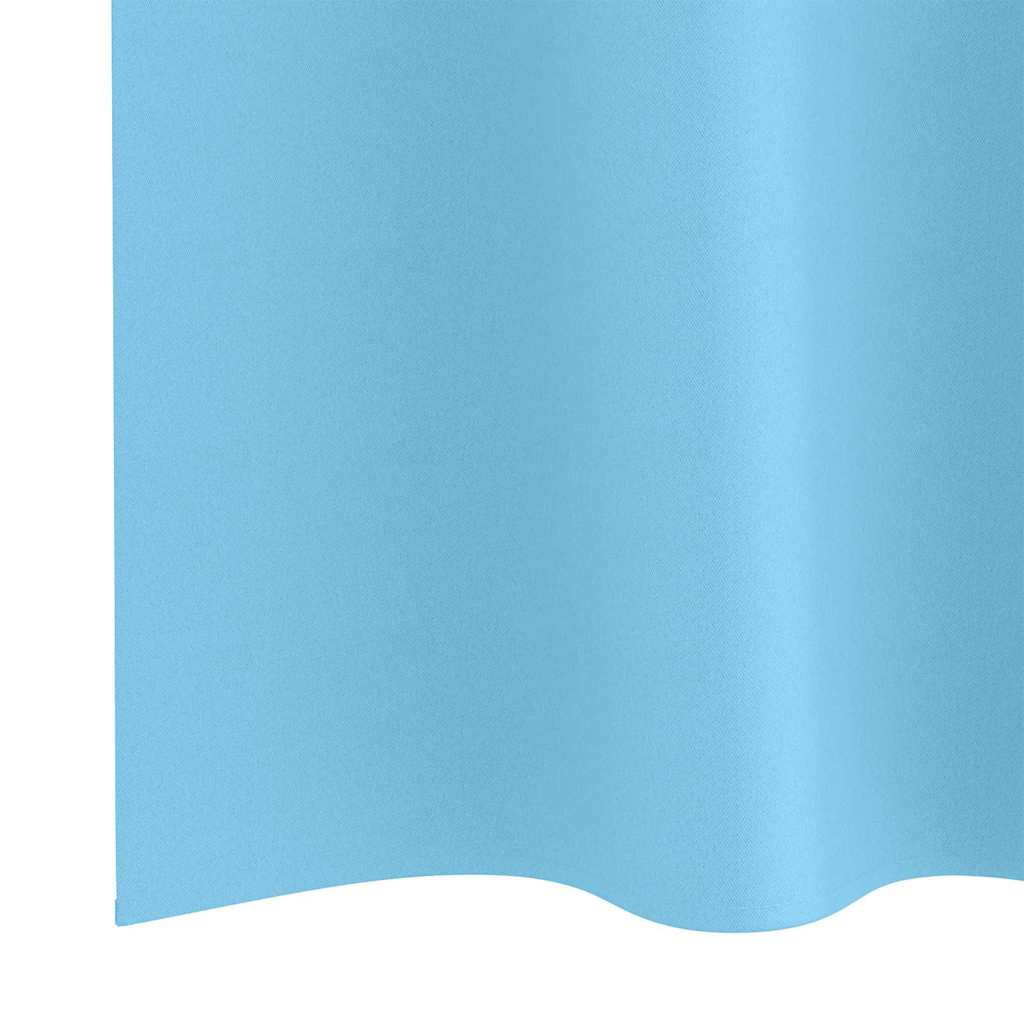 Blackout Curtains with Rings 2 pcs Light Blue 175 x 140 cm