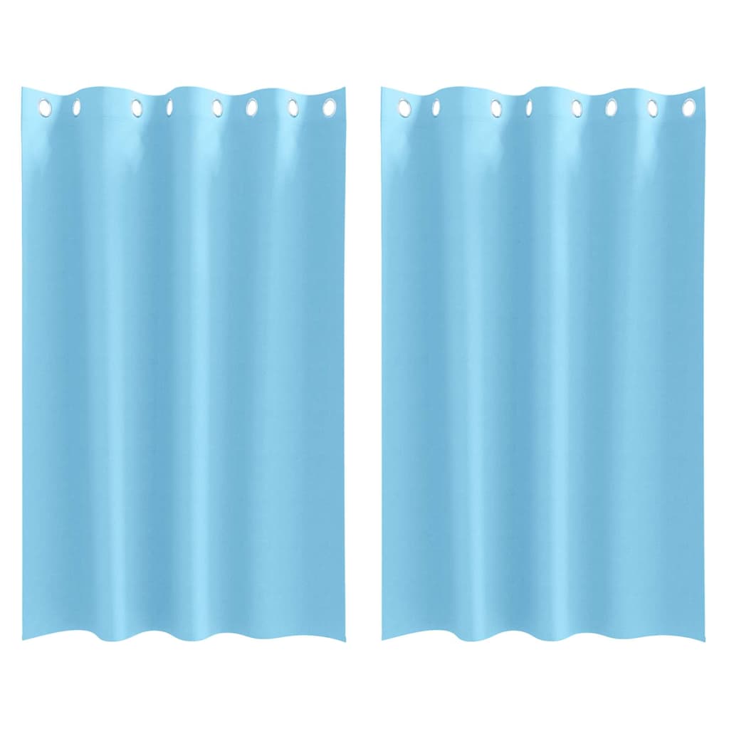 Blackout Curtains with Rings 2 pcs Light Blue 175 x 140 cm