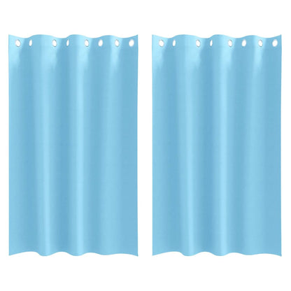 Blackout Curtains with Rings 2 pcs Light Blue 175 x 140 cm