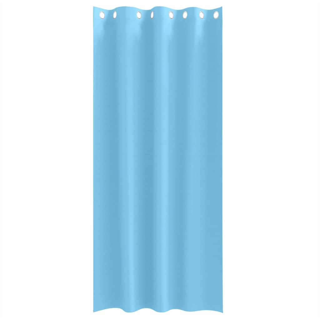 Blackout Curtains with Rings 2 pcs Light Blue 225 x 140 cm