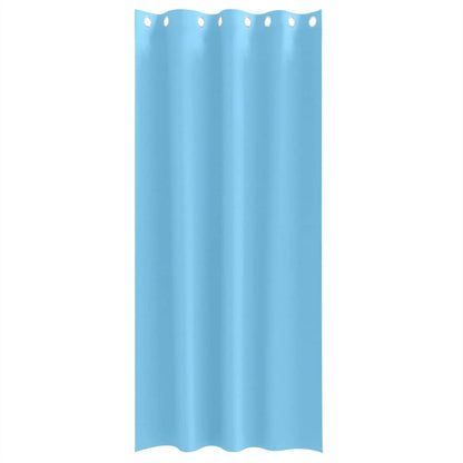Blackout Curtains with Rings 2 pcs Light Blue 260 x 140 cm
