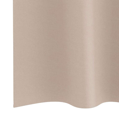 Blackout Curtains with Rings 2 pcs Taupe 225 x 140 cm Polyester