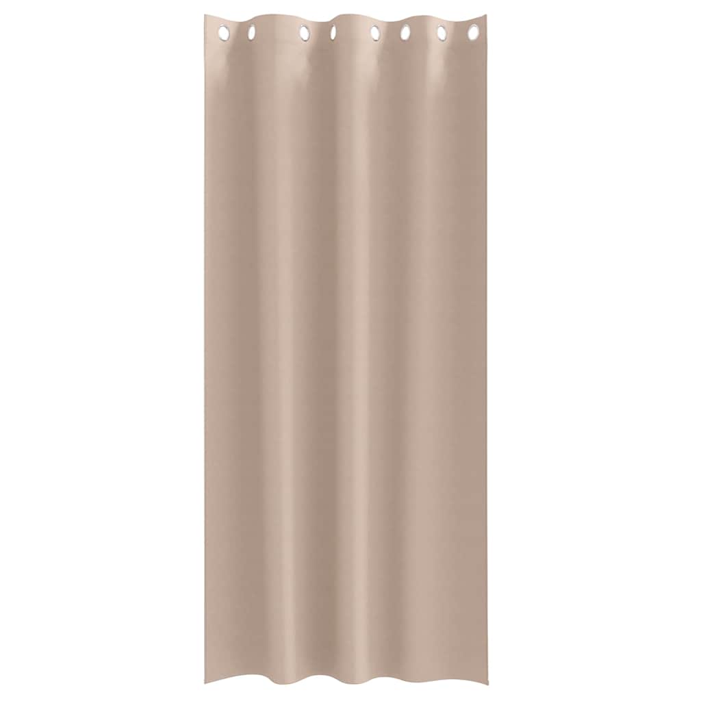 Blackout Curtains with Rings 2 pcs Taupe 260 x 140 cm Polyester