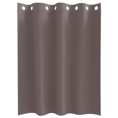 Blackout Curtains with Rings 2 pcs Dark Brown 140 x 140 cm